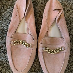 Soft Pink suede flats